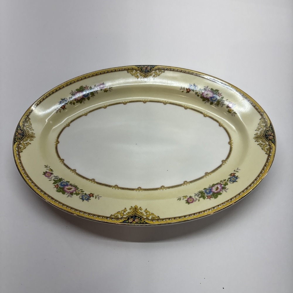 FB Meito Fine China Made In Japan Charm Pattern Oval Serving Bowl‎ 11.5 Inch